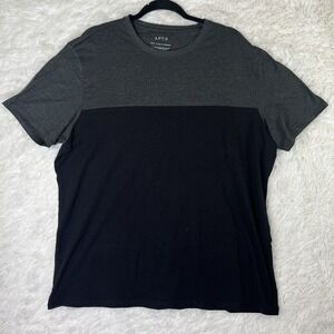 Apt.‎ 9 Men's Size XXL Solid Black/Gray T-Shirt Short Sleeve Shirt
